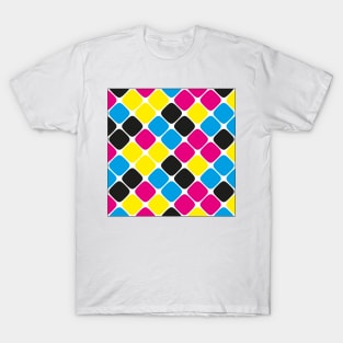 Diagonal Squircle Pattern (CMYK) T-Shirt